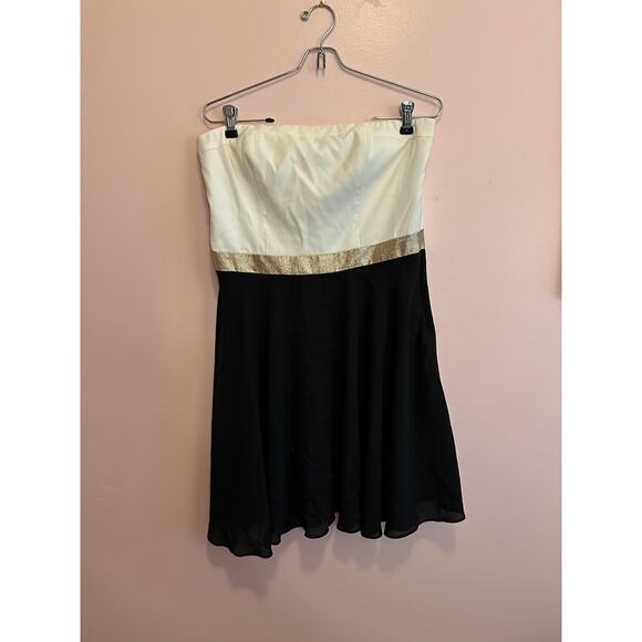 Express Y2K Strapless Colorblock Women's Mini Dress HOCO 10 - Picture 9 of 9